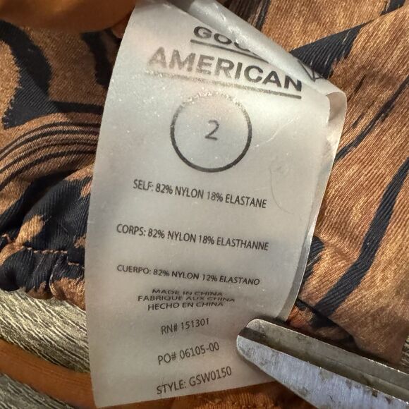 Good American Tiny Ties Chai Swirl Reversible Side Tie Bikini Set NWOT - Picture 6 of 6